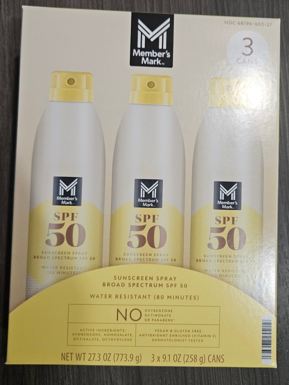 SPF 50 Broad Spectrum Sunscreen Spray — Yellow
